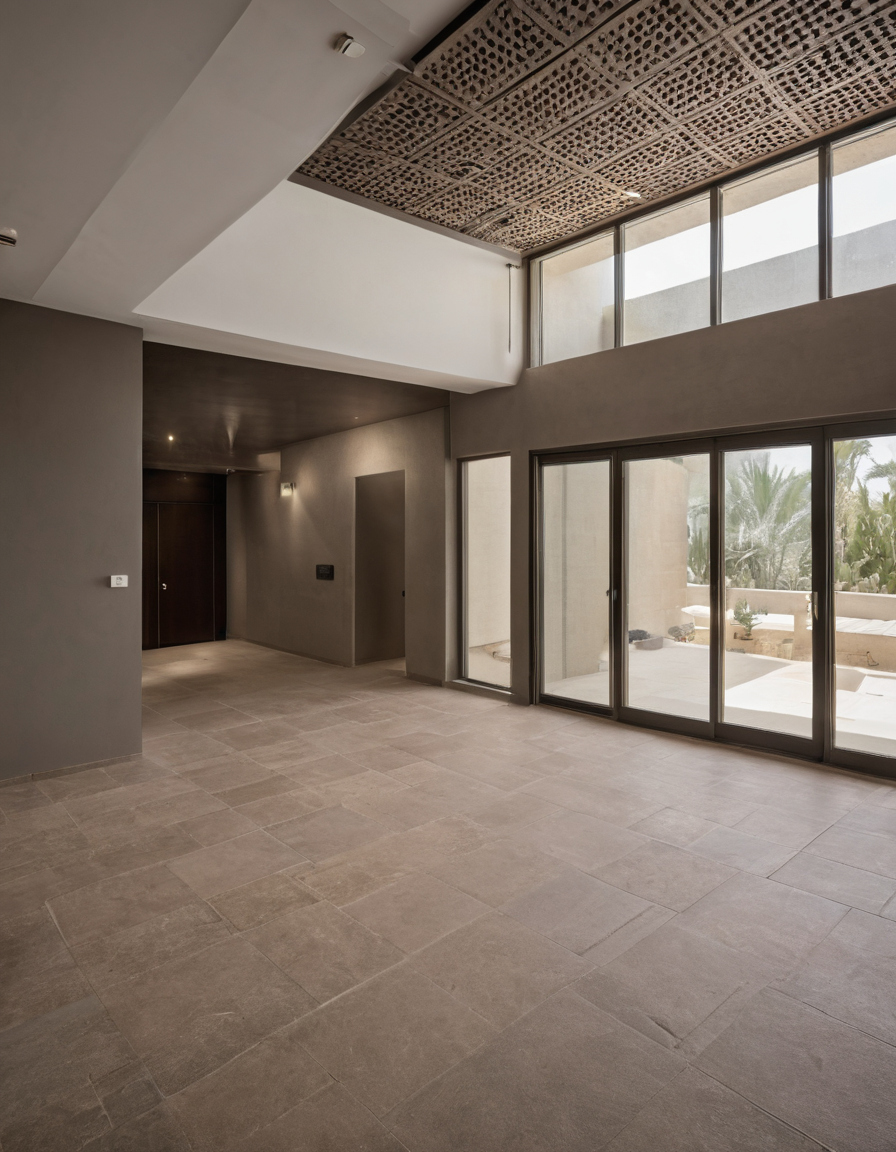 Dust, noise and indoor-air controls must be designed for the villa’s actual layout shown in a luxury residential interior